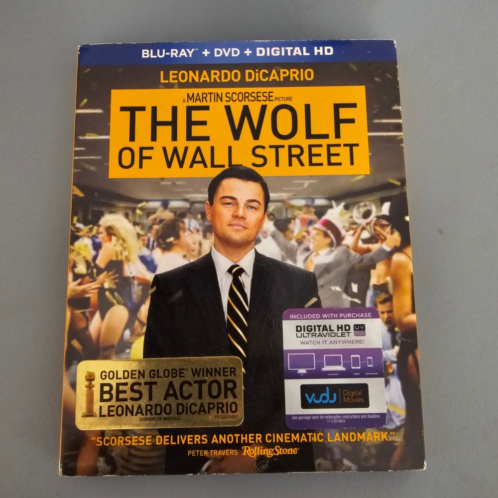 The Wolf of Wall Street Blu-ray DVD Martin Scorsese Leonardo DiCaprio Slipcover